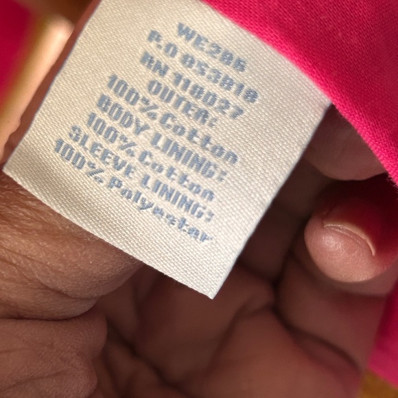 Boden RARE cotton coat vintage pink yellow spring - Picture 9 of 12